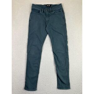DUER N2X Slim Fit Jeans Mens 30x32 Green Stretch Tapered Denim Pants